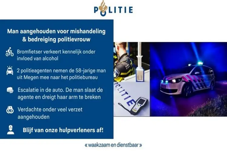 Man slaat en bedreigt politievrouw in Haren