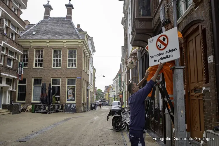 Lachgas gebruiken verboden in uitgaansgebied Groningen