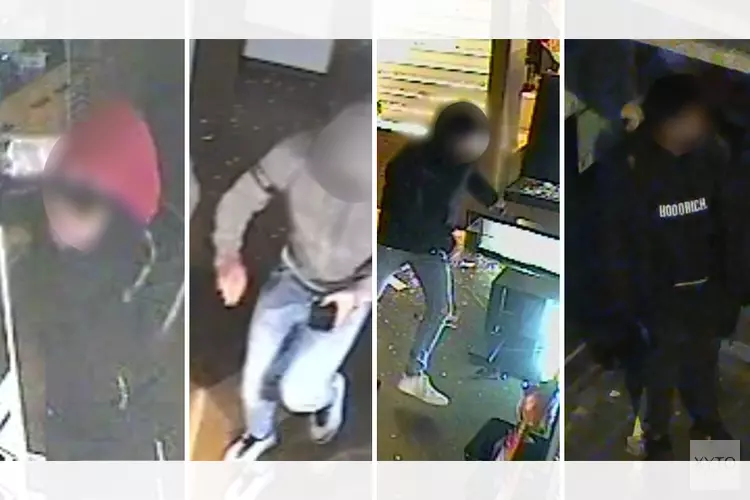 Wie herkent deze vier verdachten van ongeregeldheden op de Grote Markt in Groningen?